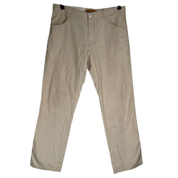 Enzo Tovare Other - Enzo Tovare Mens 34x28 Beige 100% Cotton Straight Leg Flat Front Chino Pants